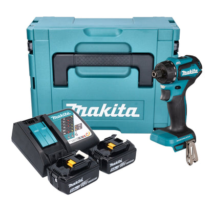 Makita DDF 083 RTJ Akku Bohrschrauber 18 V 40 Nm 1/4'' Brushless + 2x Akku 5,0 Ah + Ladegerät + Makpac