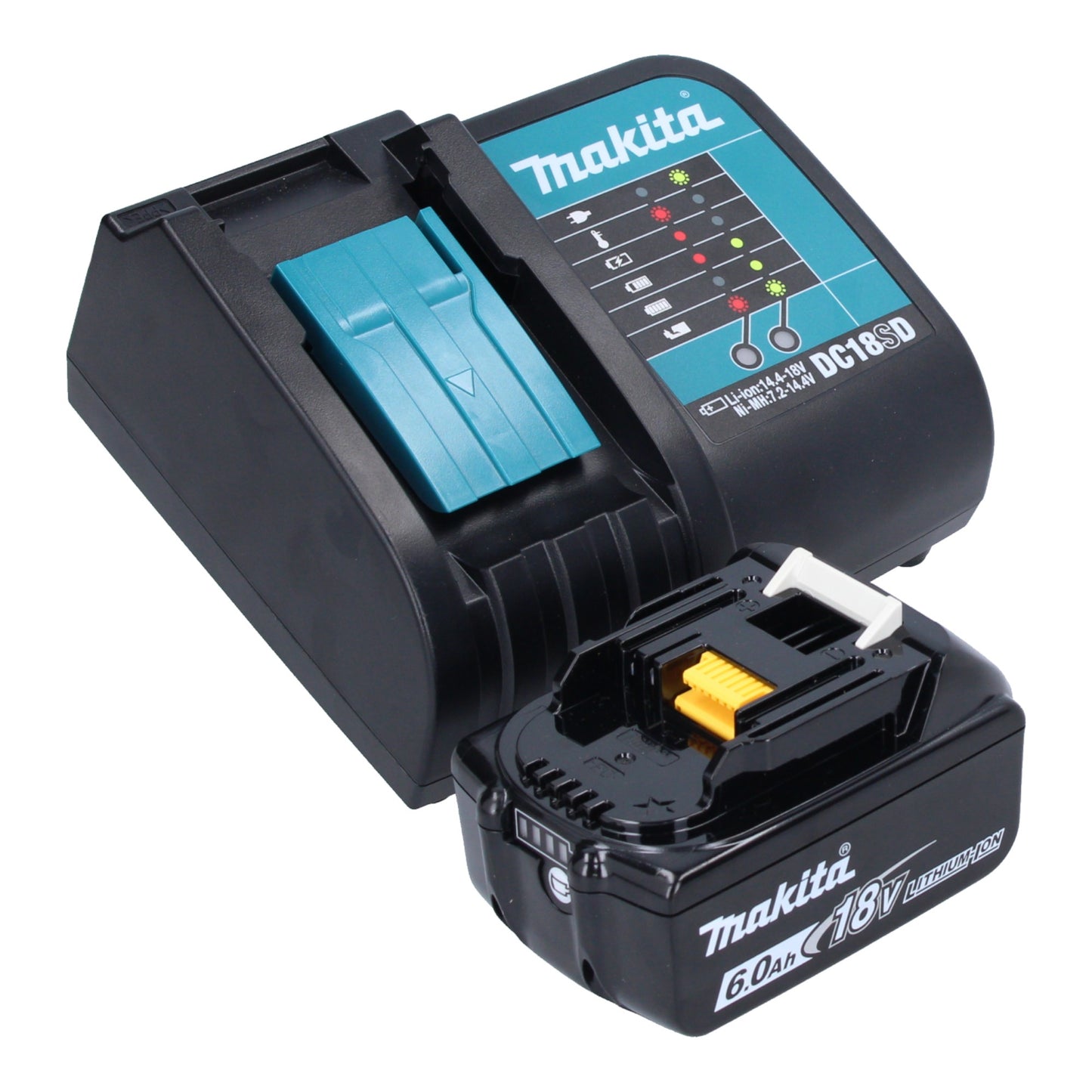 Makita DDF 083 SG1J perceuse-visseuse sans fil 18 V 40 Nm 1/4'' brushless + 1x batterie 6,0 Ah + chargeur + Makpac