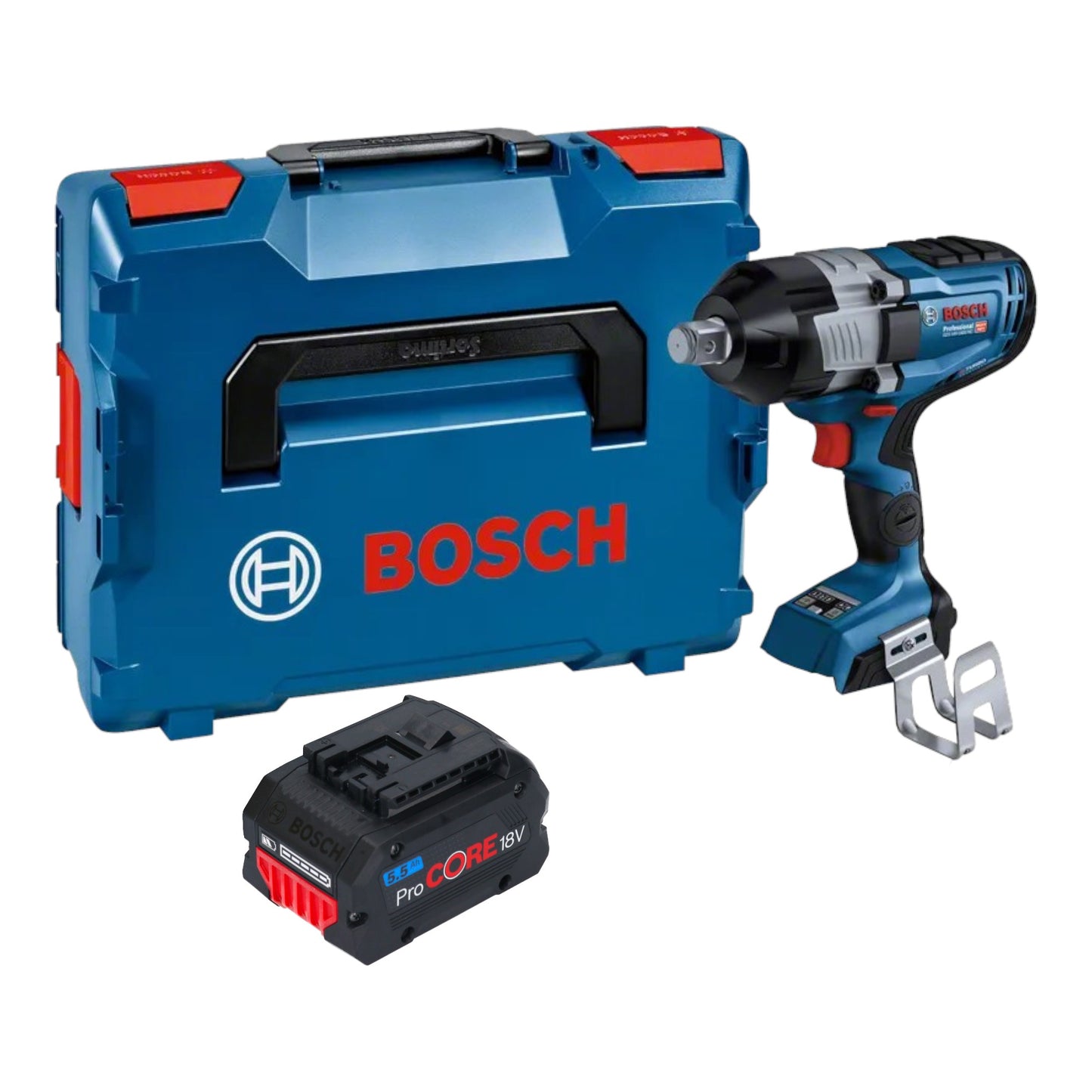 Bosch GDS 18V-1600 HC Professional Akku Schlagschrauber 18 V 1600 Nm 3/4'' BITURBO Brushless + 1x ProCORE Akku 5,5 Ah + L-Boxx - ohne Ladegerät