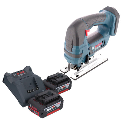 Bosch GST 18V-Li B Professional Akku Stichsäge 18 V + 2x Akku 4,0 Ah + Ladegerät