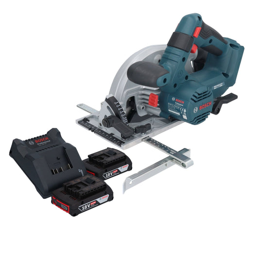 Bosch GKS 18V-57-2 Professional Akku Handkreissäge 18 V 165 mm Brushless + 2x Akku 2,0 Ah + Ladegerät