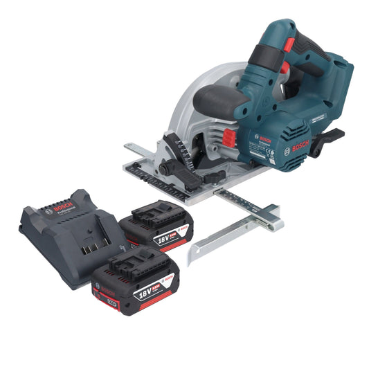 Bosch GKS 18V-57-2 Professional Akku Handkreissäge 18 V 165 mm Brushless + 2x Akku 5,0 Ah + Ladegerät