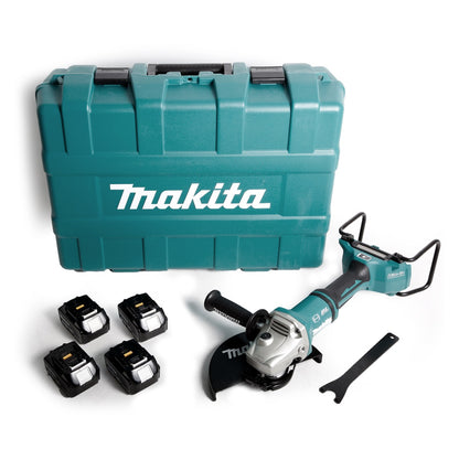 Makita DGA 901 M4KU2 Akku Winkelschleifer 36V ( 2x18V ) 230mm Brushless + 4x Akku 4,0Ah + Ezynut + Koffer - ohne Ladegerät - Toolbrothers