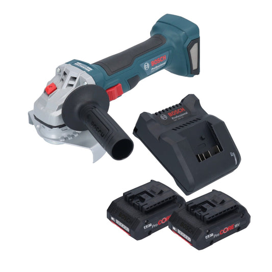 Meuleuse d'angle sans fil Bosch GWS 18V-7 Professional 18 V 125 mm sans balais + 2 batteries ProCORE 4,0 Ah + chargeur