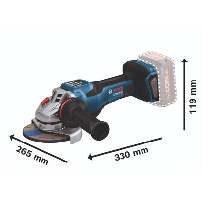 Bosch GWS 18V-15 PSC Professional Akku Winkelschleifer 18 V 125 mm BITURBO Brushless + 2x Akku 5,0 Ah + Ladegerät + L-Boxx