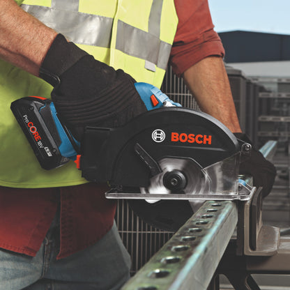 Bosch GKM 18V-50 Professional Akku Metall Handkreissäge 18 V 136 mm Brushless + 1x ProCORE Akku 4,0 Ah + Ladegerät + L-Boxx