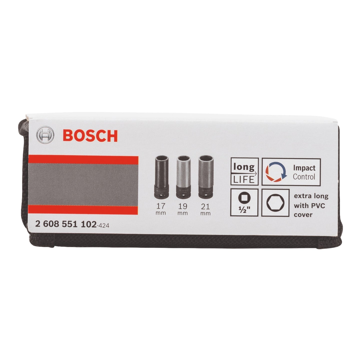 Bosch Professional Impact Control Steckschlüssel Set 1/2" 3 tlg. 17 / 19 / 21 mm ( 2608551102 )