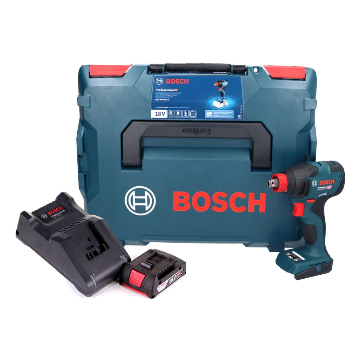 Bosch GDX 18V-210 C Professional Akku Drehschlagschrauber 18 V 210 Nm Brushless + 1x Akku 2,0 Ah + Ladegerät + L-Boxx