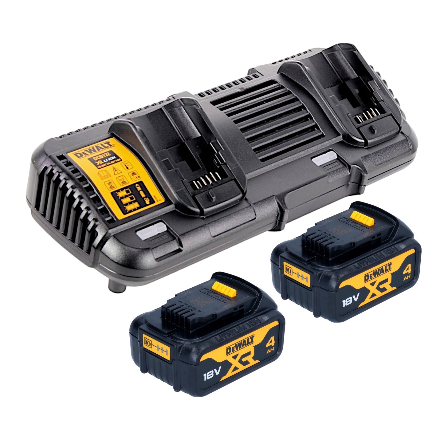 DeWalt DCMW 564 M2 Akku Rasenmäher 36 V ( 2x 18 V ) 48 cm Brushless + 2x Akku 4,0 Ah + Ladegerät