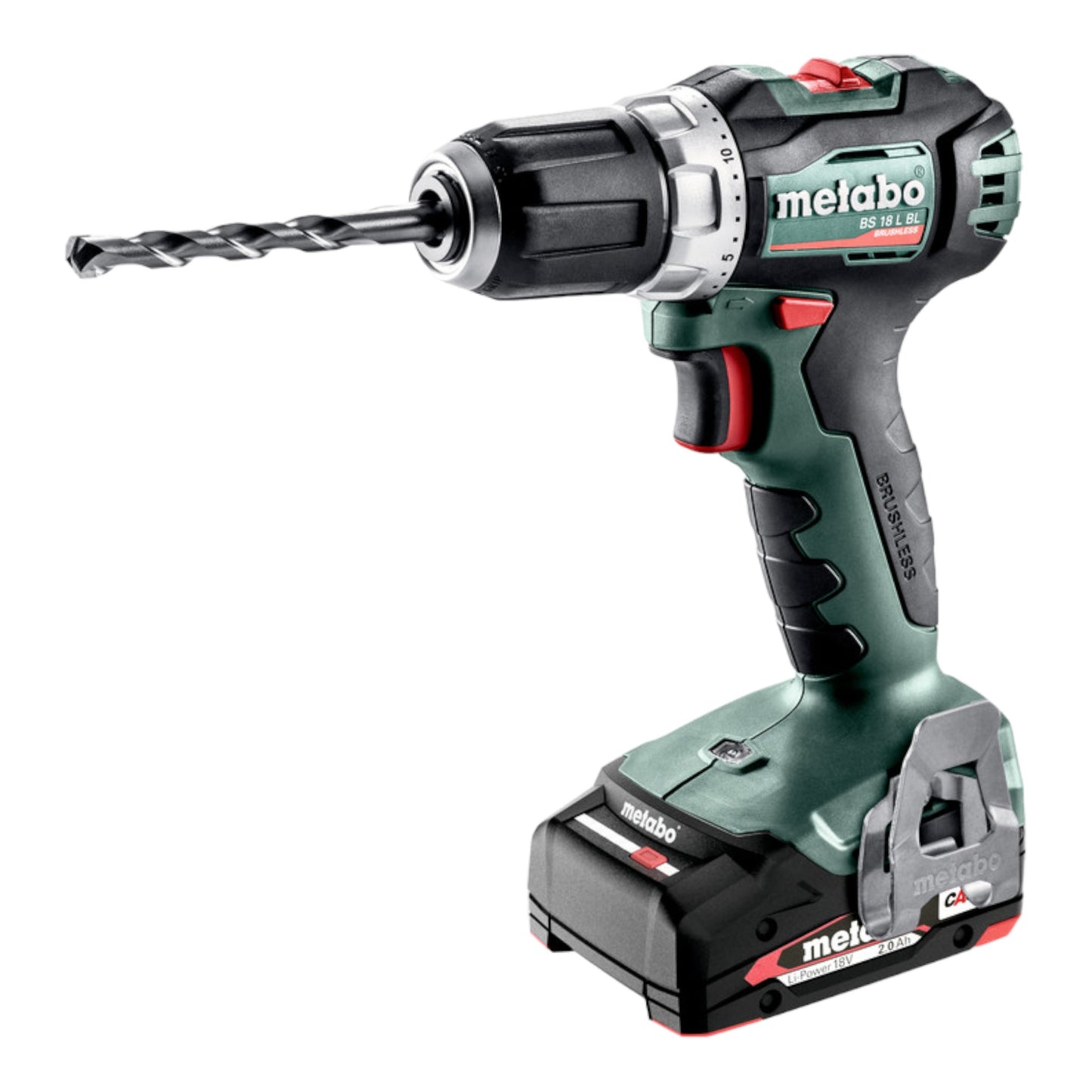 Metabo BS 18 L BL Akku Bohrschrauber 18 V 60 Nm Brushless ( 602326500 ) + 2x Akku 2,0 Ah + Ladegerät + Metabox