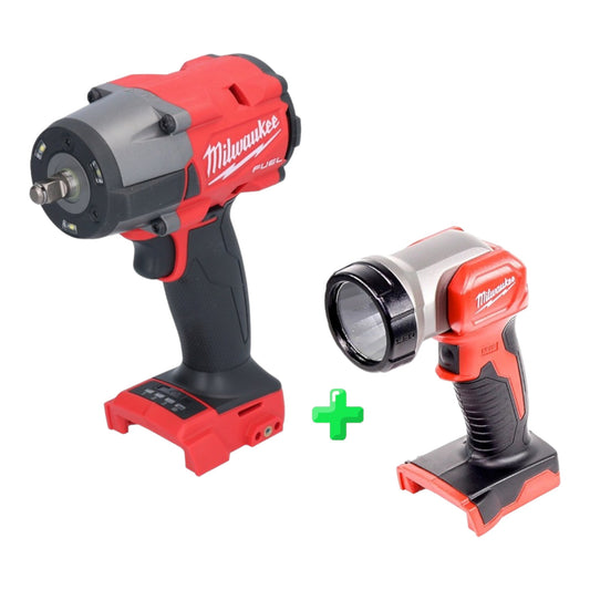 Milwaukee M18 FMTIW2F38-0 Akku Schlagschrauber 18 V 745 Nm 3/8" Brushless Solo + Milwaukee M18 TLED Akku Leuchte LED