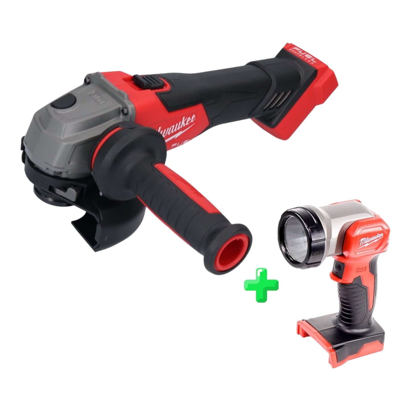 Meuleuse d'angle sur batterie Milwaukee M18 FSAG125X-0 18 V 125 mm sans balais (4933478701) Solo + éclairage sur batterie Milwaukee M18 TLED LED