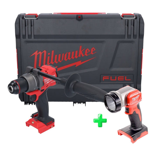 Milwaukee M18 FPD3-0X Akku Schlagbohrschrauber 18 V 158 Nm Brushless ( 4933479859 ) + HD Box + Milwaukee M18 TLED Akku Leuchte LED