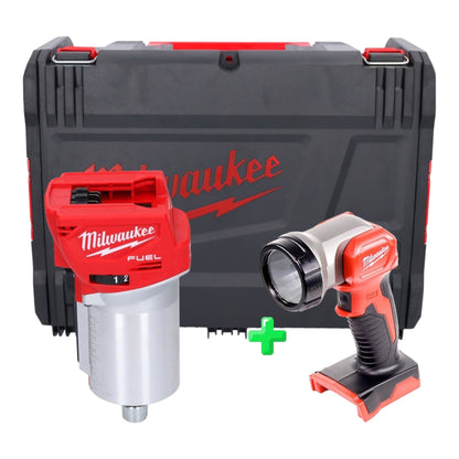 Fraiseuse à batterie Milwaukee M18 FTR-0X 18 V brushless + modules de fraisage + boîtier HD (4933471604) + éclairage batterie Milwaukee M18 TLED LED