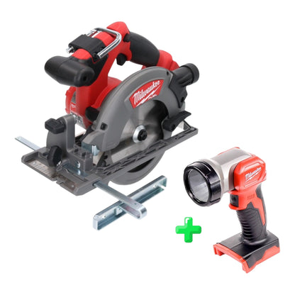 Milwaukee M18 CCS55-0 Akku Handkreissäge 18 V 165 mm Solo ( 4933448158 ) + Milwaukee M18 TLED Akku Leuchte LED