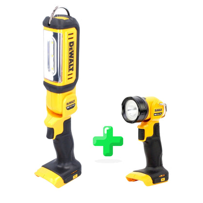 DeWalt DCL 050 Akku LED Lampe 18 V 500 lm Solo + DeWalt DCL 040 18V XR Li-Ion Akku Lampe