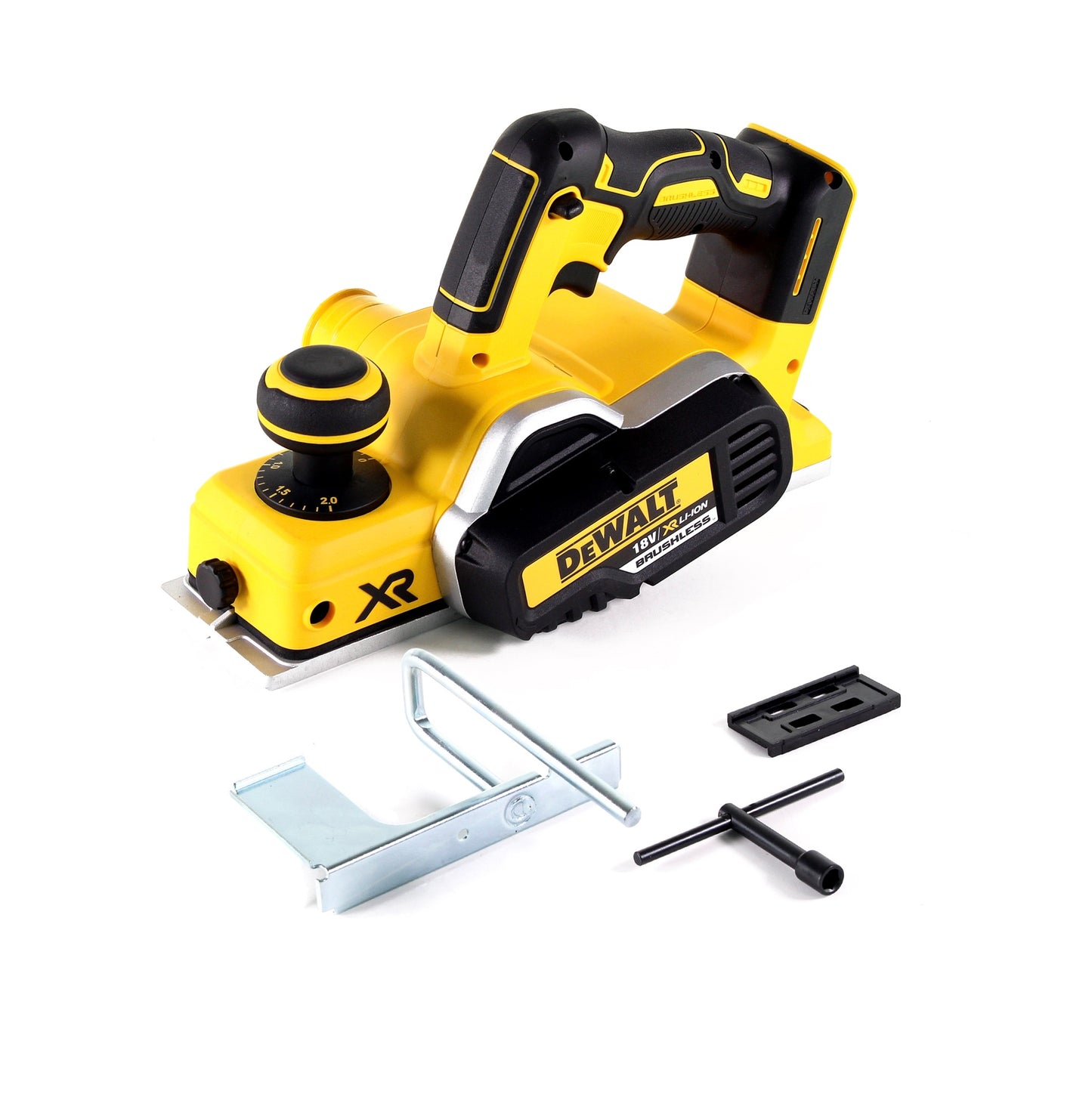 DeWalt DCP 580 N Akku Hobel 18V 82mm Brushless Solo + DeWalt DCL 040 18V XR Li-Ion Akku Lampe