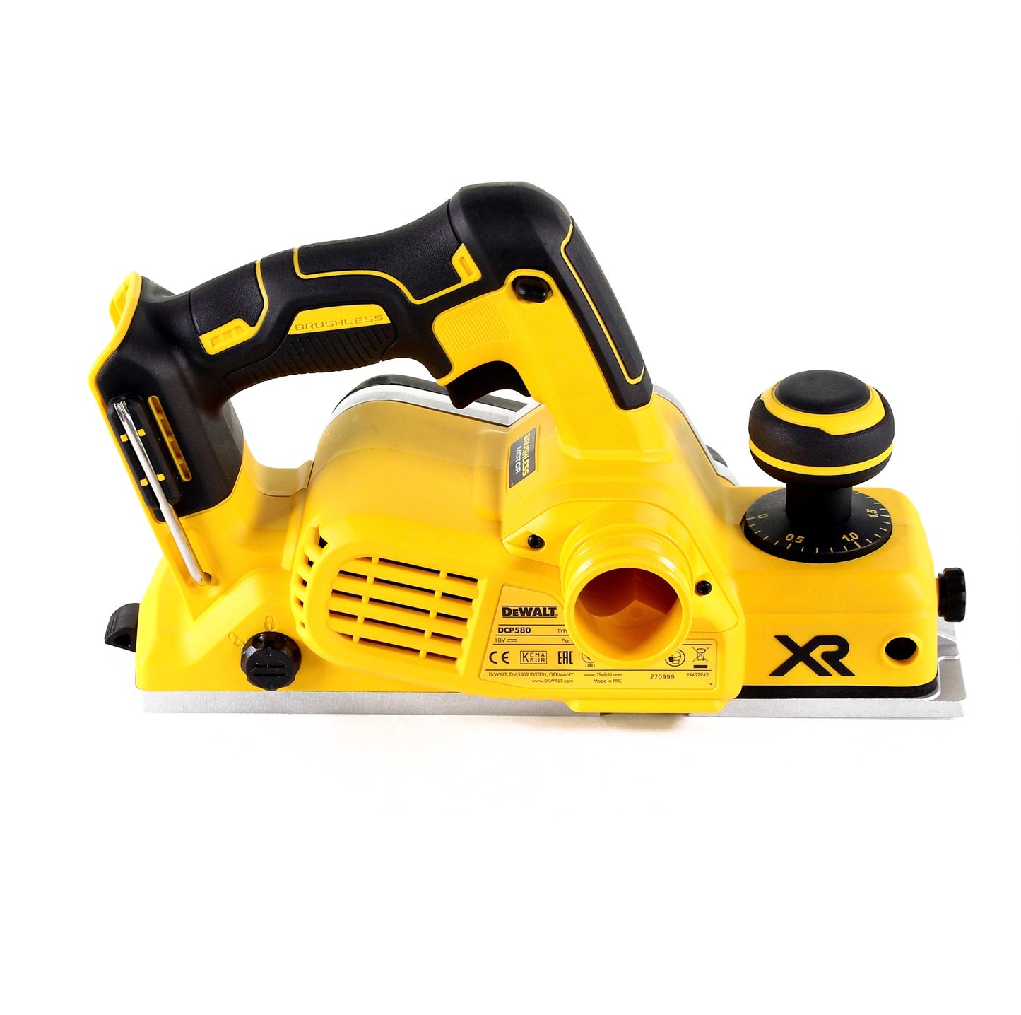 Raboteuse à batterie DeWalt DCP 580 N 18V 82mm brushless solo + lampe à batterie DeWalt DCL 040 18V XR Li-Ion