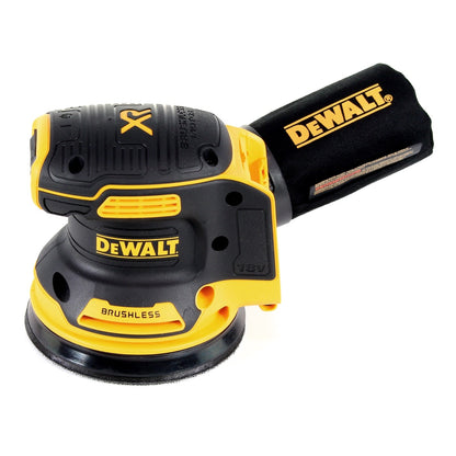 Ponceuse excentrique à batterie DeWalt DCW 210 NT 18V 125mm brushless solo + TSTAK + Lampe à batterie DeWalt DCL 040 18V XR Li-Ion