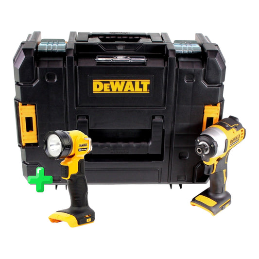 Clé à chocs sans fil DeWalt DCF 809 NT 18 V Li-Ion Solo sans balais dans une boîte T-STAK + lampe à batterie DeWalt DCL 040 18 V XR Li-Ion