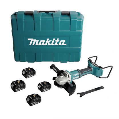 Makita DGA 900 M4KX2 Akku Winkelschleifer 36V ( 2x18V ) 230mm Brushless + 4x Akku 4,0Ah + Ezynut + Koffer - ohne Ladegerät - Toolbrothers