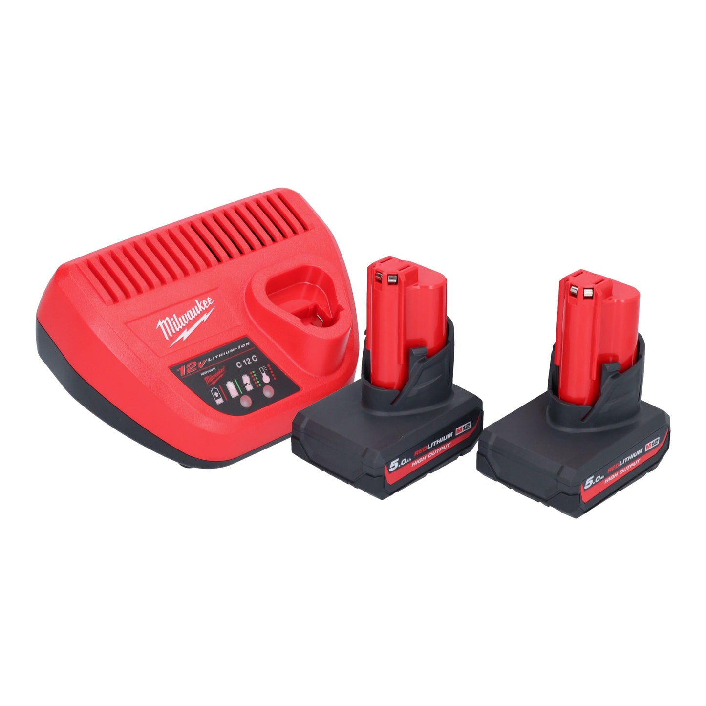 Scie sauteuse à batterie Milwaukee M12 FJS-502 12 V 22 mm sans balais + 2x batteries 5,0 Ah + chargeur