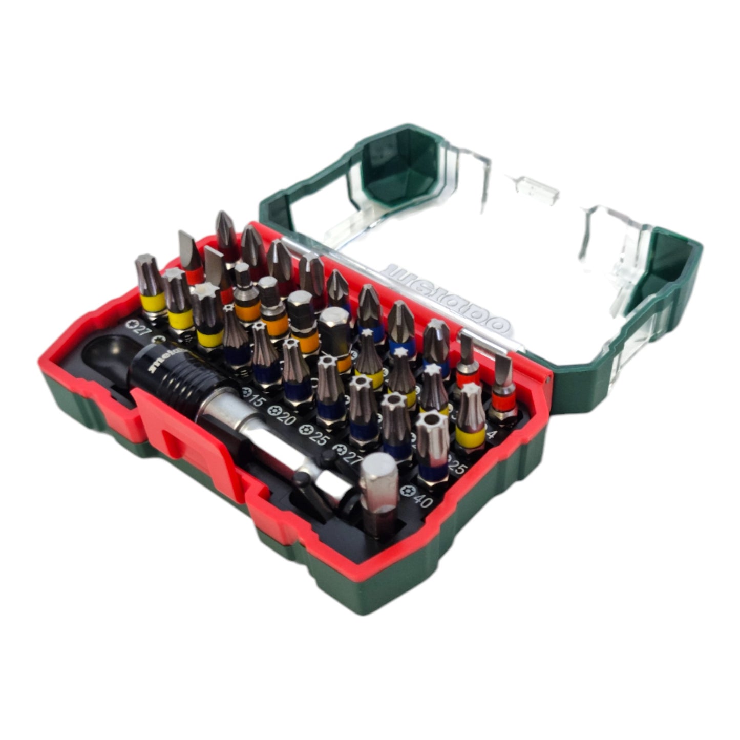 Perceuse-visseuse sans fil Metabo BS 18 18 V 48 Nm + 1x batterie 2,0 Ah + coffret d'embouts + sac - sans chargeur