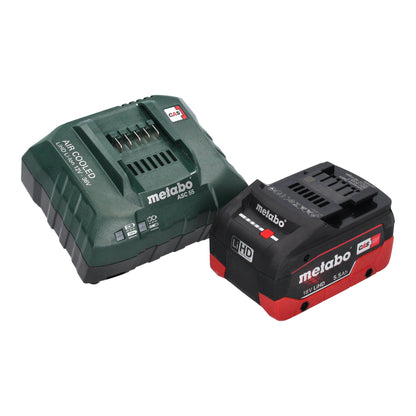 Perceuse-visseuse sans fil Metabo BS 18 18 V 48 Nm + 1 batterie LiHD 5,5 Ah + chargeur + coffret d'embouts + sac