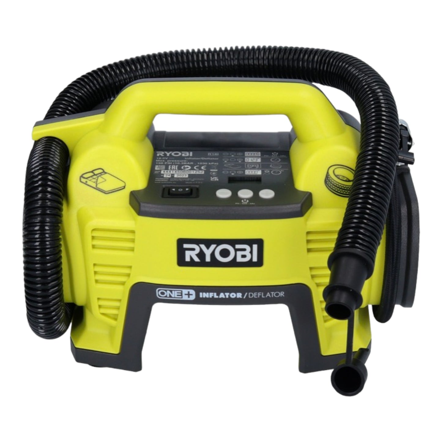 RYOBI R18I-115 Akku Kompressor 18 V 10,34 bar Druck + 1x Akku 1,5 Ah + Ladegerät