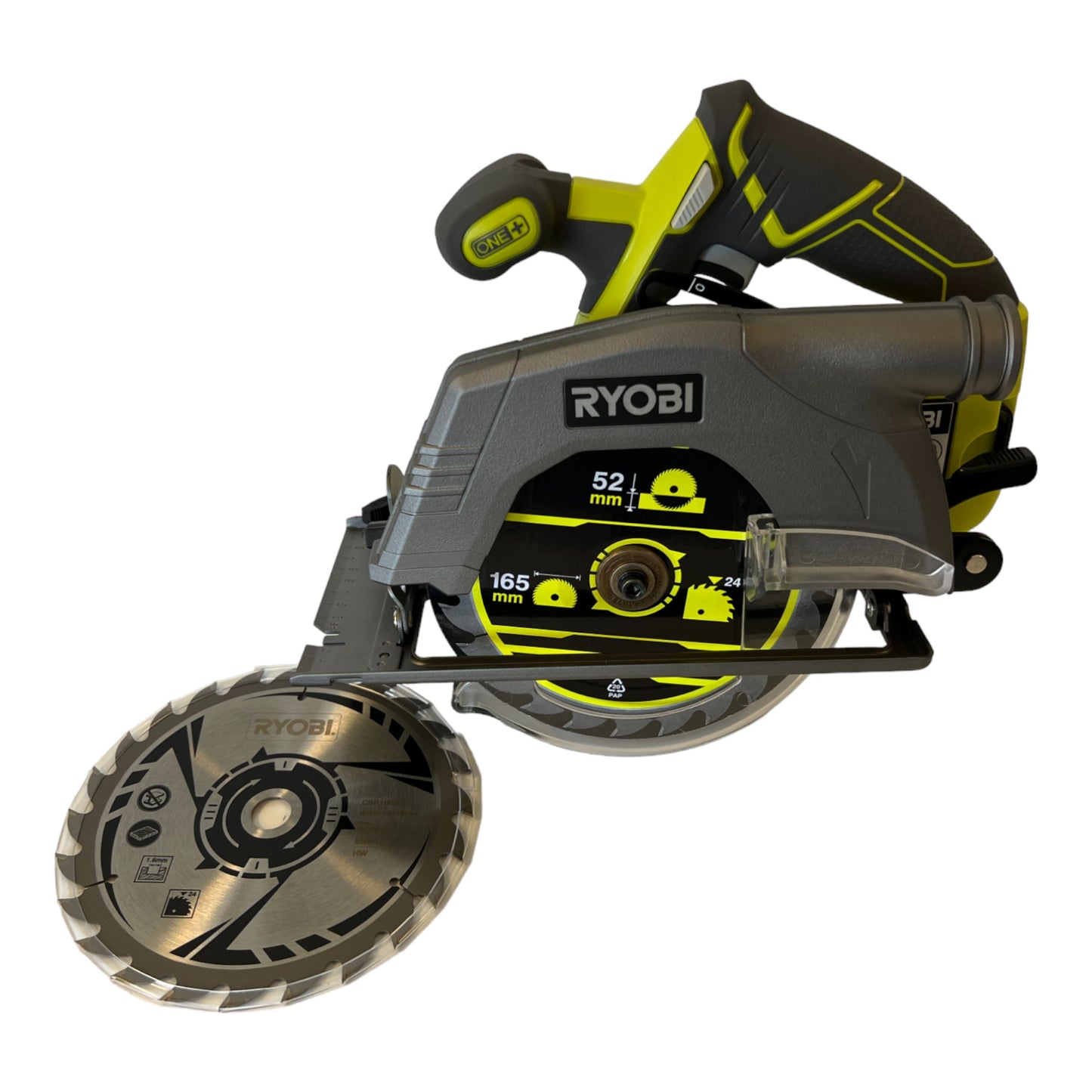 RYOBI R18CS-215 Akku Handkreissäge 18 V 165 mm + 2x Akku 1,5 Ah + Ladegerät