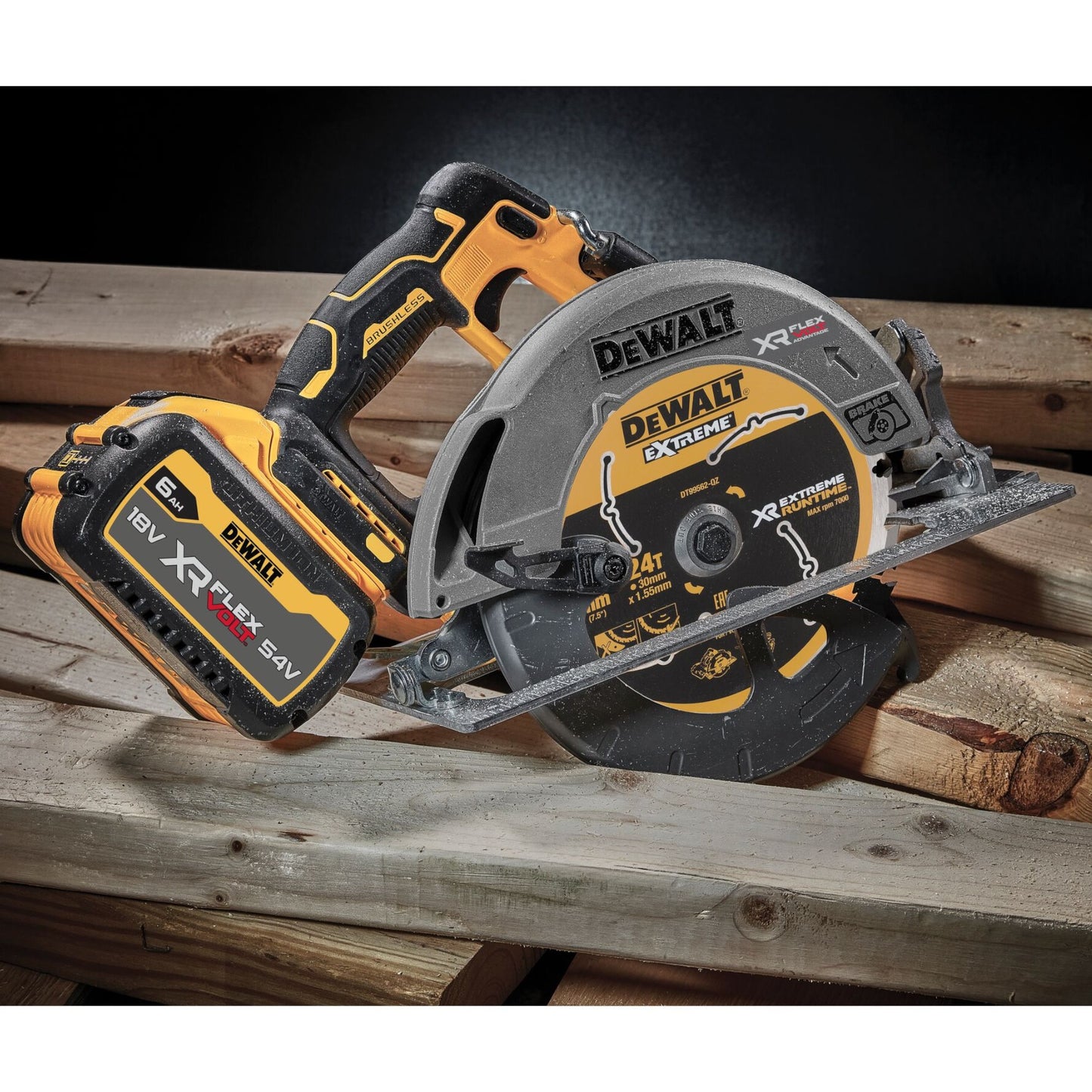 Scie circulaire sans fil DeWalt DCS 573 N 18 V 190 x 30 mm Brushless Solo - sans batterie, sans chargeur