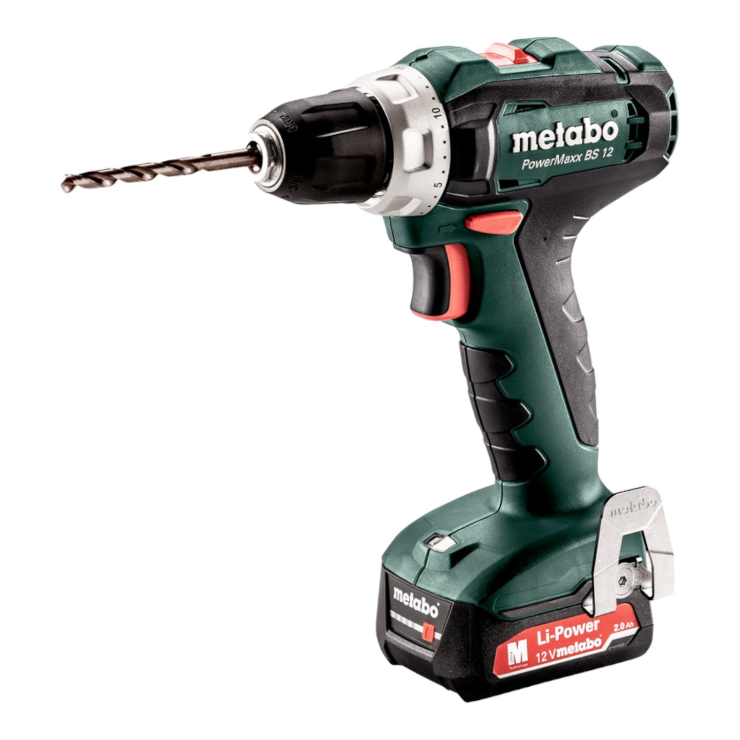 Metabo PowerMaxx BS 12 set perceuse-visseuse sans fil 12 V 40 Nm (601036870) + 2x batteries 2,0 Ah + chargeur + set d'accessoires + mallette