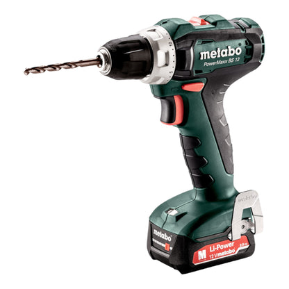 Metabo PowerMaxx BS 12 set perceuse-visseuse sans fil 12 V 40 Nm (601036870) + 2x batteries 2,0 Ah + chargeur + set d'accessoires + mallette