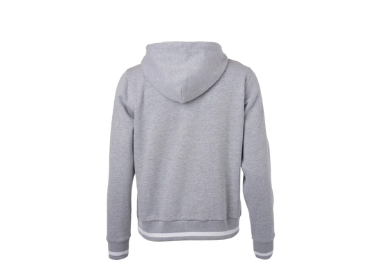 Le sweat à capuche L-BOXX en gris et blanc (homme / taille M) - sportif et confortable