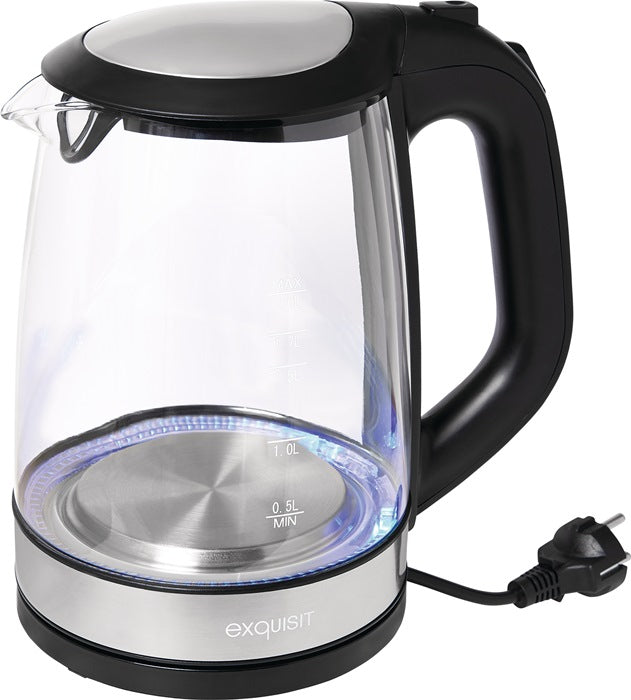 Bouilloire WK 3501 swg (4000896623) 2200 W noir 1,1 kg verre, acier inoxydable LED bleu