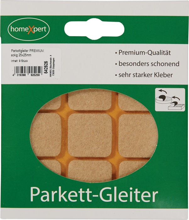 Patin de parquet Premium (3000271033) 25 x 25 mm autocollant