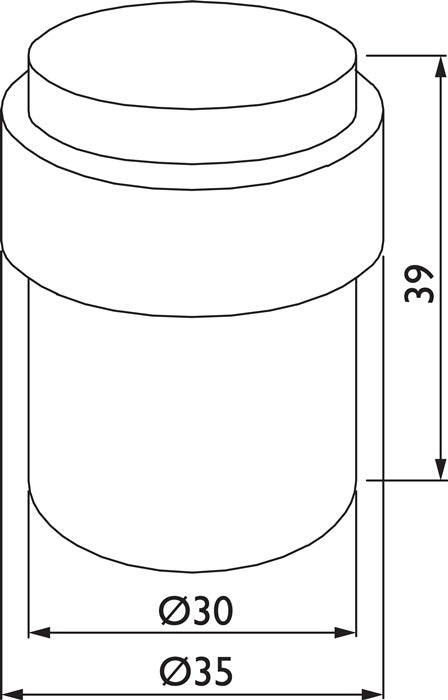 Bodentuerpuffer 3693 TS ( 3000267273 ) Ø 35 mm Höhe 39 mm Dübelmontage