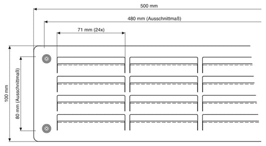 Badezimmerlüftung 9083 ER ( 3000281672 ) Länge 500 mm Breite 100 mm