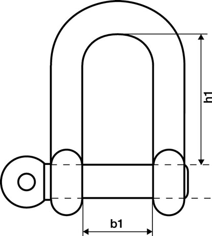 Schäkel ( 1000120201 ) Tragfähigkeit 80 kg gerade Form