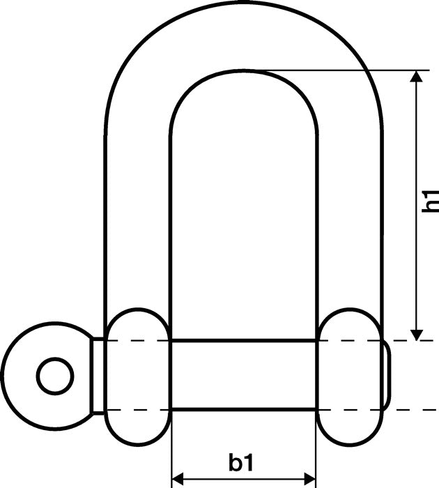 Schäkel ( 1000120203 ) Tragfähigkeit 100 kg gerade Form