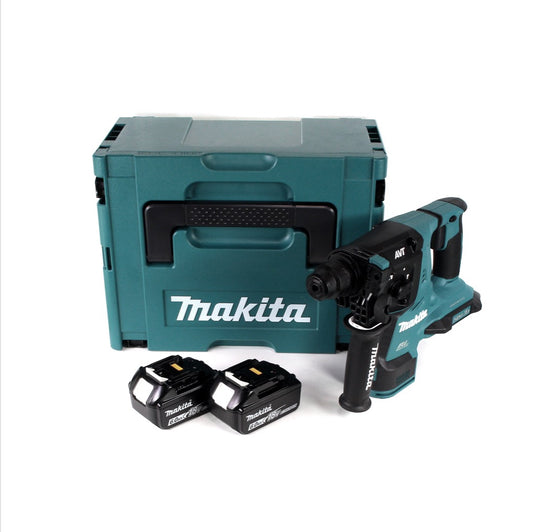 Makita DHR 280 GJ 2 x 18 V 36 V Li-Ion Akku Bohrhammer Brushless 28 mm für SDS-PLUS im Makpac + 2 x 6,0 Ah Akku - ohne Ladegerät
