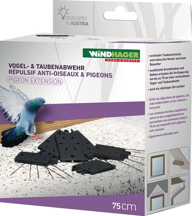 Windhager Vogel- und Taubenabwehr ( 4000818601 ) Schutz bis 75 cm, 30 Spikes