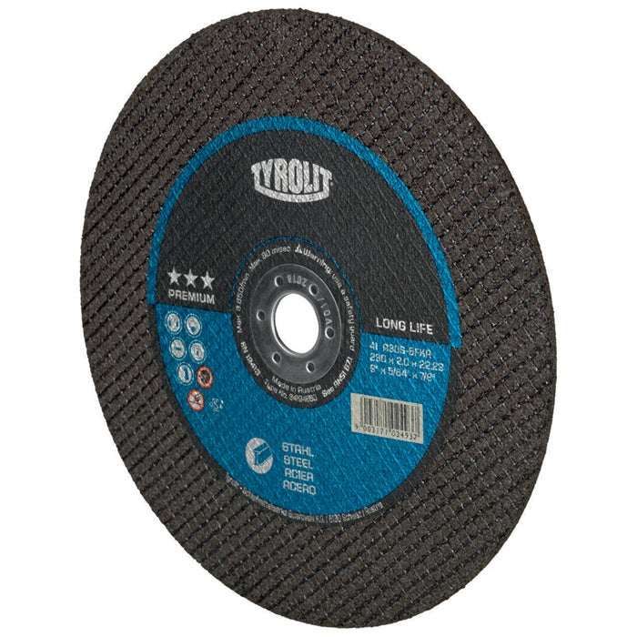 Disque à tronçonner Tyrolit PREMIUM LONGLIFE (4000845883) D125x2mm 41 F alésage droit 22,23 mm