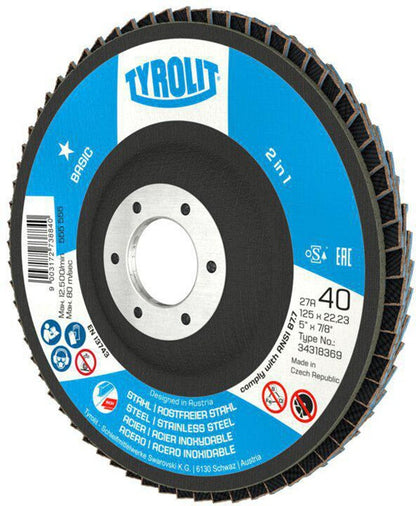 Rondelle dentelée Tyrolit BASIC (8000757509) Ø 125 mm grain 80 décalé