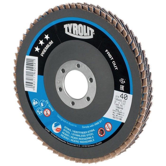 Disque dentelé Tyrolit PREMIUM FASTCUT (8000756288) Ø 125 mm grain 40 décalé