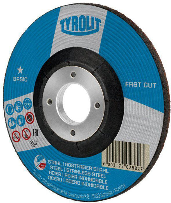 Disque abrasif Tyrolit BASIC FASTCUT (8000757704) D230xS6mm grain 30 alésage 22,23 mm