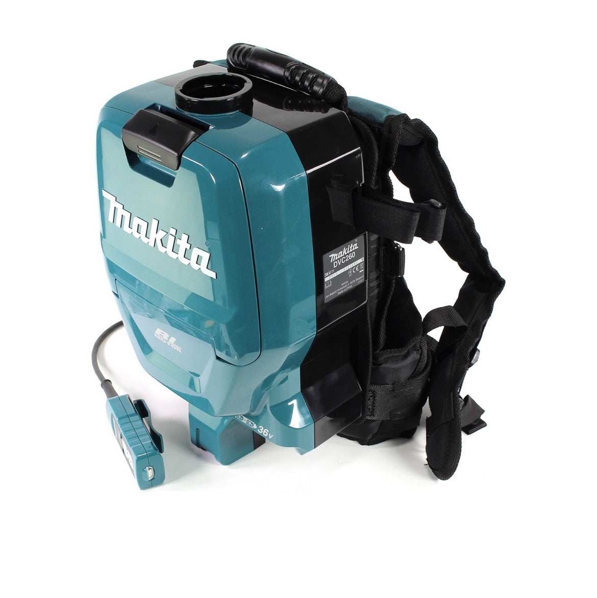 Makita DVC 260 Z 36 V Akku Rucksack Staubsauger (2x 18V) Brushless Solo + Makita Filtersack 2l 10 Stück - ohne Akku und Ladegerät - Toolbrothers