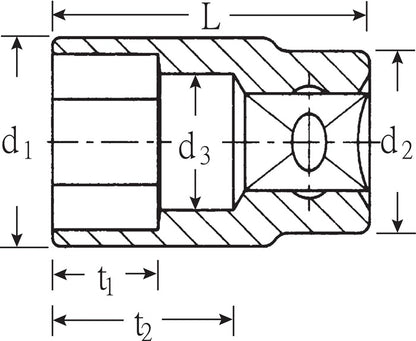 Insert de clé à douille Stahlwille 456 9 (8000334537) 3/8″ 6 pans longueur 25 mm
