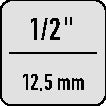 Insert de clé à douille Stahlwille 52 (4000826331) 1/2″ hexagonal longueur 38 mm