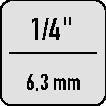 Stahlwille Einsteckumschaltknarre 735/4 ( 8002773722 ) 1/4 ″ 9 x 12 mm